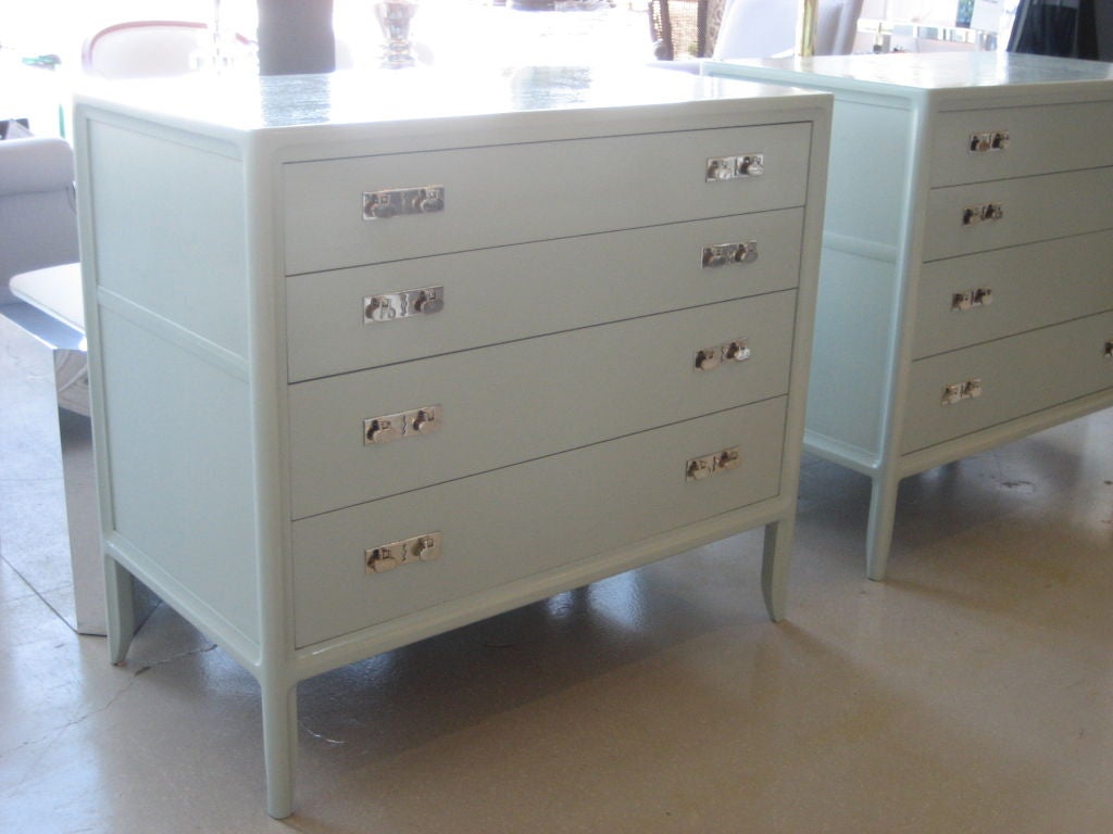 Pair of Celadon Green Mastercraft Chests