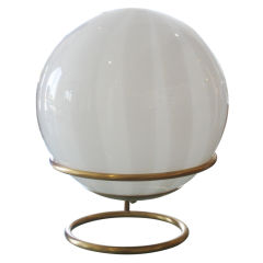 Mid Century Mod Glass Orb Table Lamp