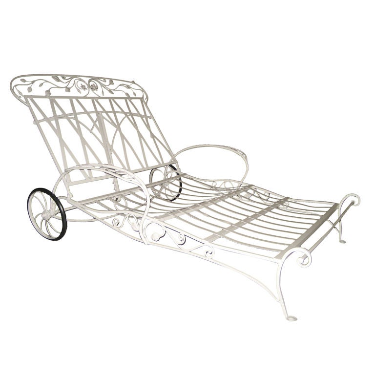 Salterini Rare Wrought Iron Double Lounger