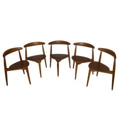 Set of Five Hans Wegner Vintage Dining Chairs
