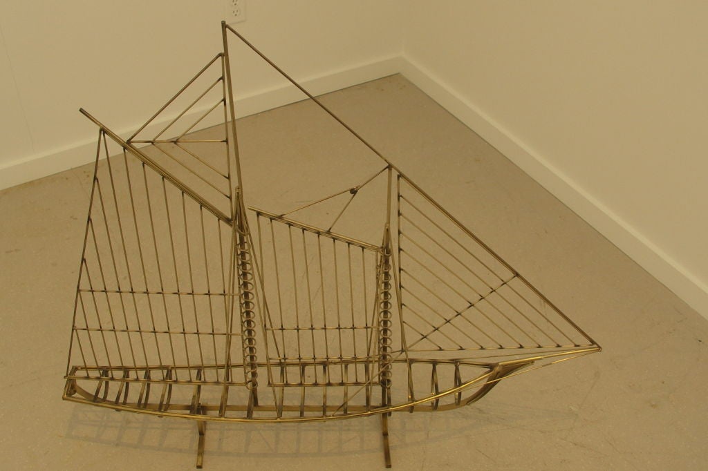 Large C. Jere Brass Ship Sculpture 4