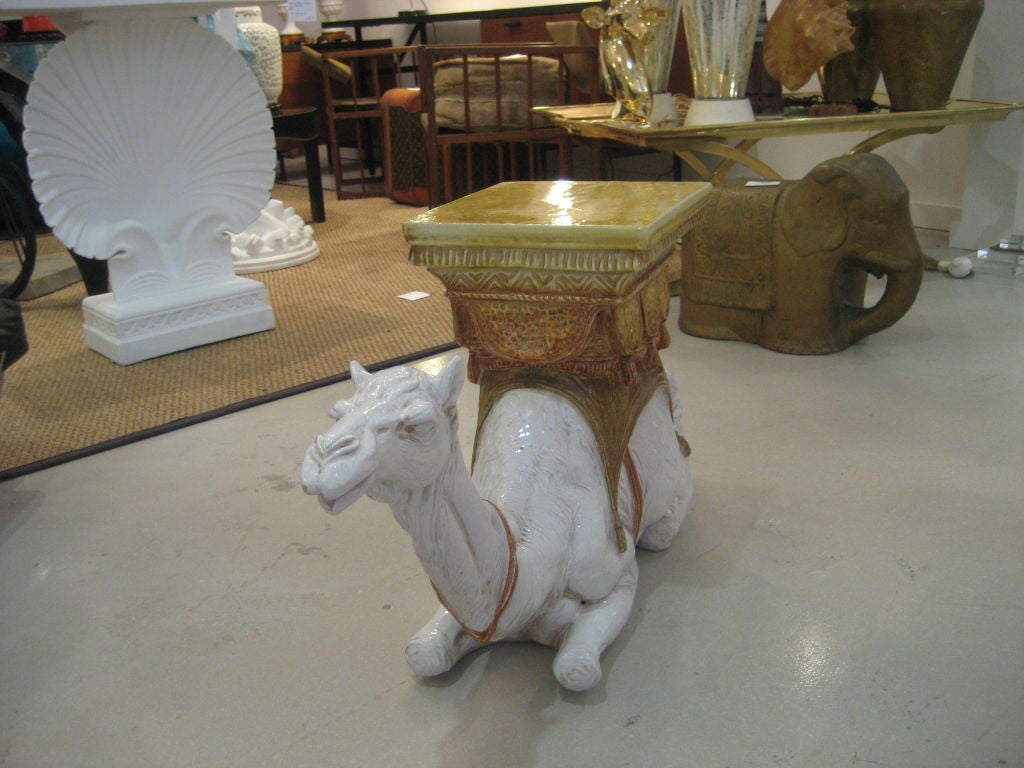 Italian Camel Glazed Terracotta Garden Seat 4