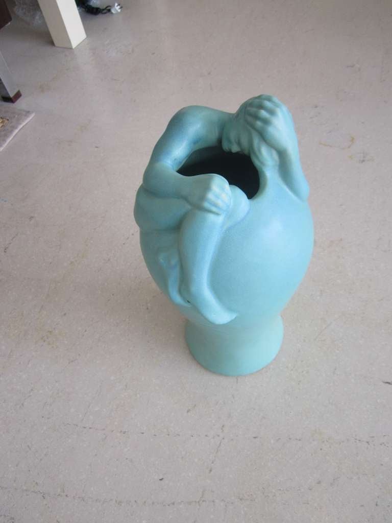Arts and Crafts Rare Van Briggle Figural Vase