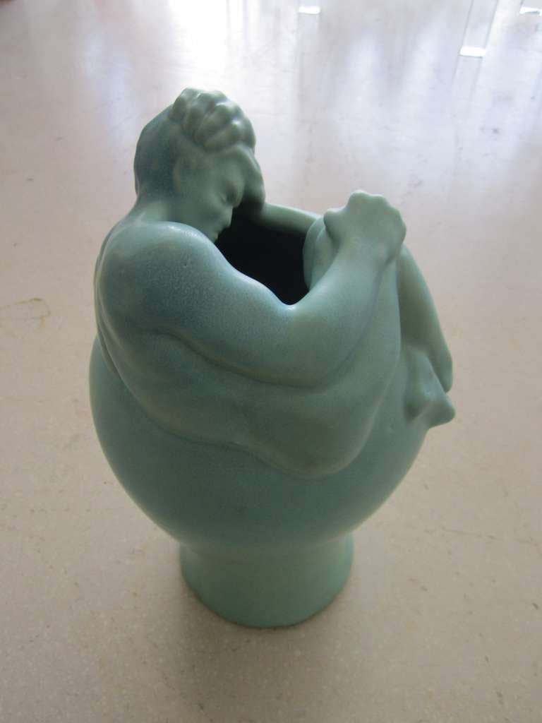 20th Century Rare Van Briggle Figural Vase