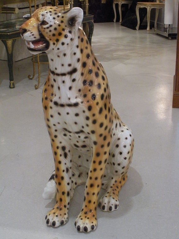 Vintage Italian Ceramic Cheetah 3