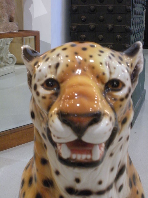 Vintage Italian Ceramic Cheetah 5
