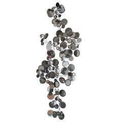 Signed Curtis Jere Vintage Raindrops Wall Sculpture