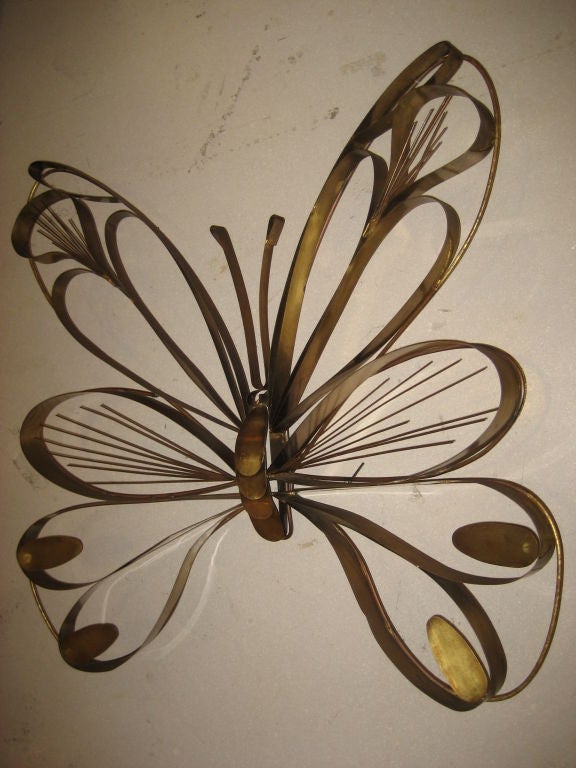 C. Jere Large Signed Butterfly Wall Sculpture