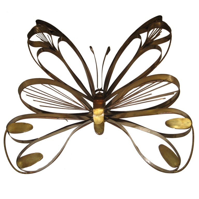 C. Jere Large Signed Butterfly Wall Sculpture at 1stDibs