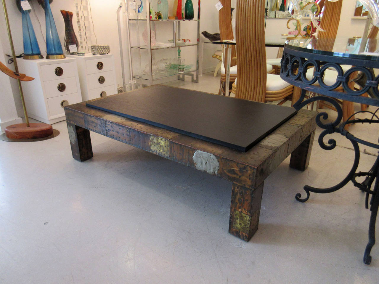 Paul Evans Patchwork and Slate Coffee Table In Excellent Condition In West Palm Beach, FL