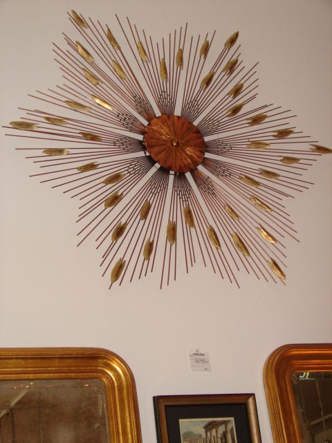 Jere Sunburst Mixed Metal Wall Sculpture 4