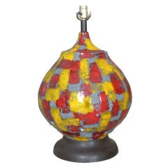 Vintage Italian Mid Century Pottery Lamp