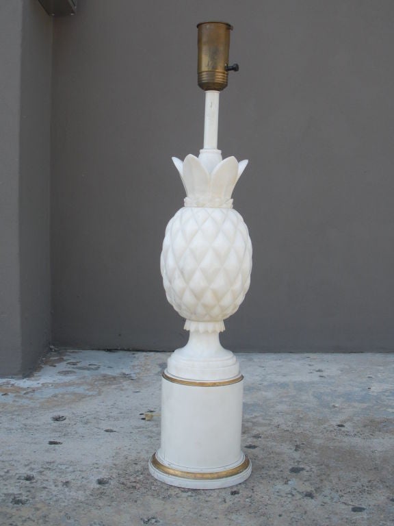 large marble pineapple lamp
