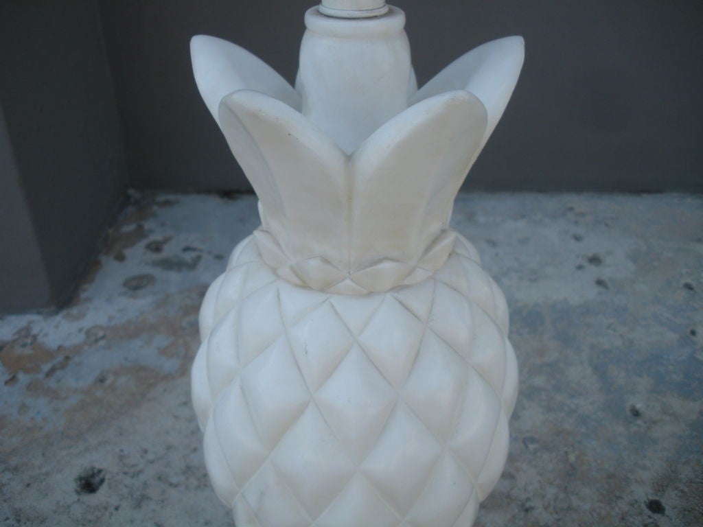 Large Carved Marble Pineapple Lamp 5