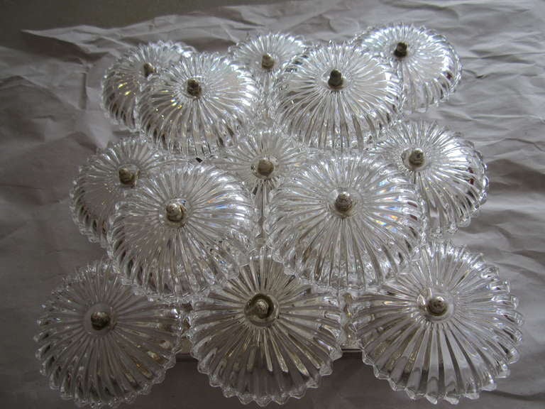 European Glass Flush Mount Light Fixture- Four Available 4