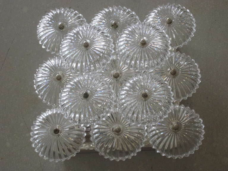 European Glass Flush Mount Light Fixture- Four Available 2