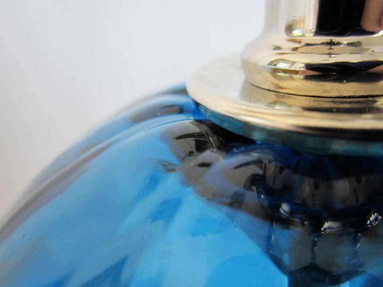 20th Century Pair of Vintage Blue Murano Teardrop Lamps