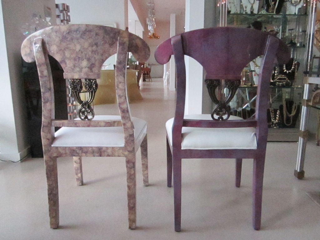Group of Eight Enrique Garces Goatskin Dining Chairs 6
