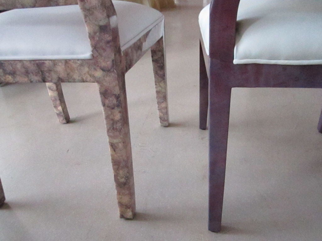 Group of Eight Enrique Garces Goatskin Dining Chairs 4