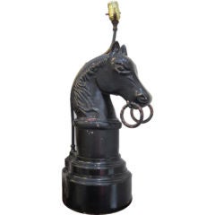Vintage Iron Horse Head Lamp