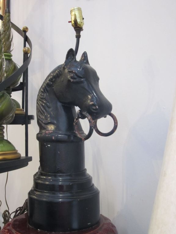 Vintage Iron Horse Head Lamp 4