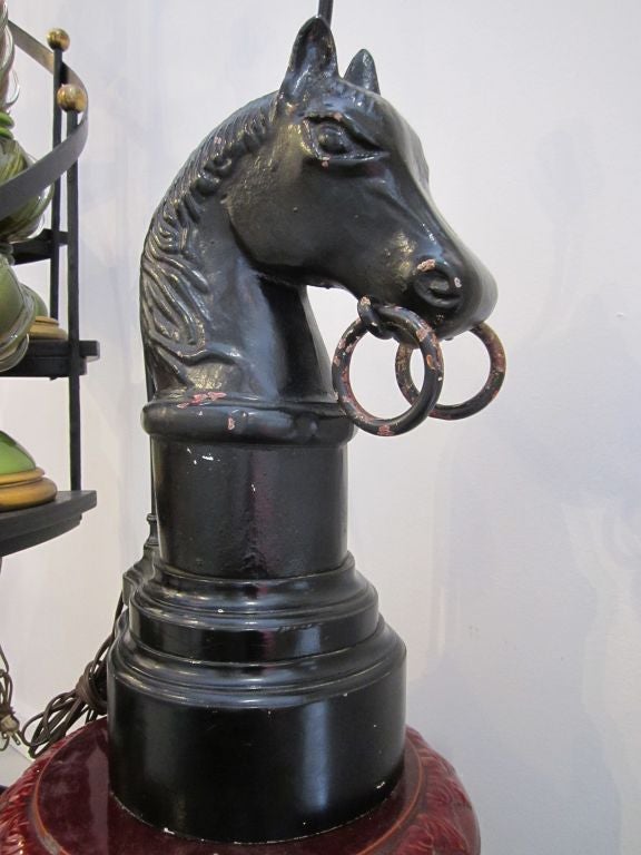 horse head lamps vintage
