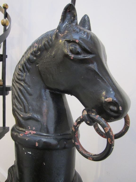 Unknown Vintage Iron Horse Head Lamp