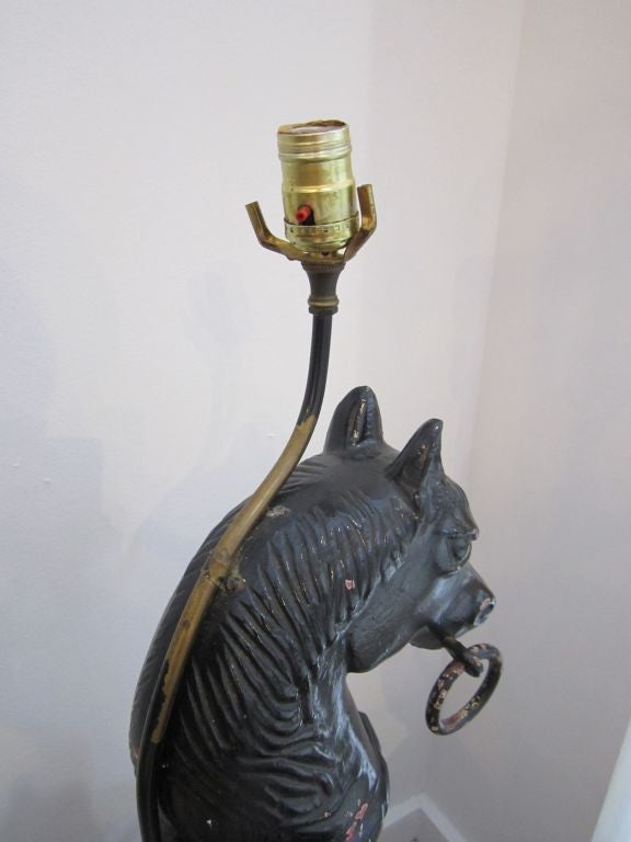 Vintage Iron Horse Head Lamp 1