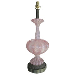 Single Pink Murano Glass Lamp