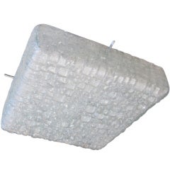 Vintage Austrian Glass Flush Mount Light Fixture