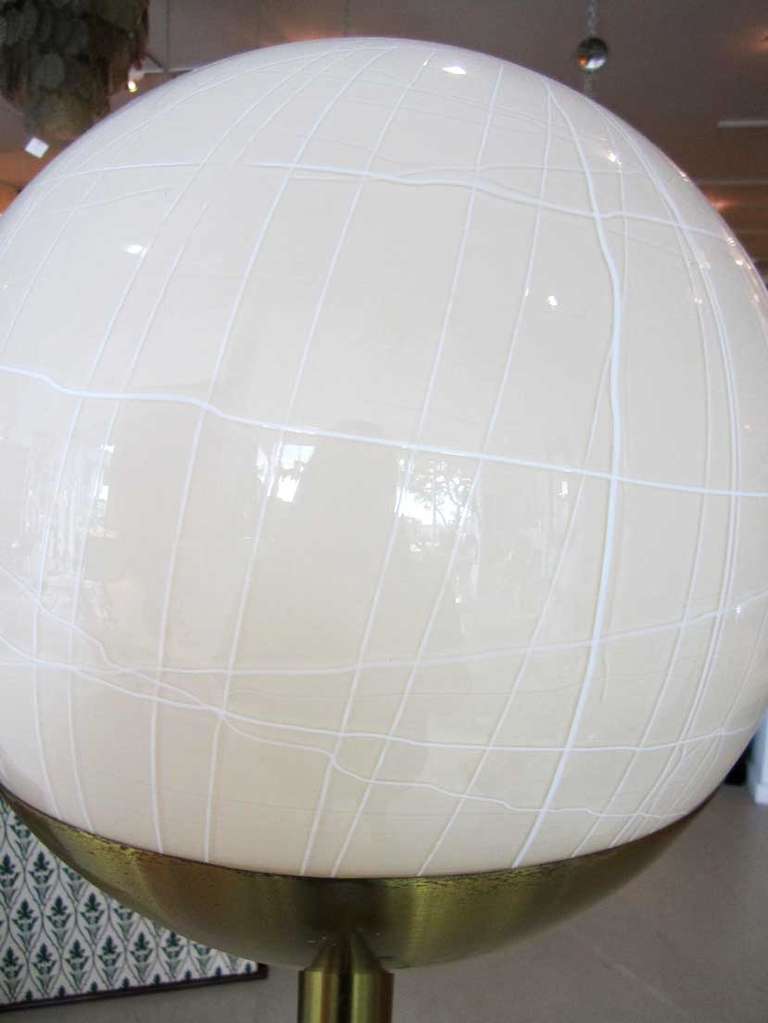 Mid-Century Modern Mid Century Modern Floor Lamp with Murano Glass Ball