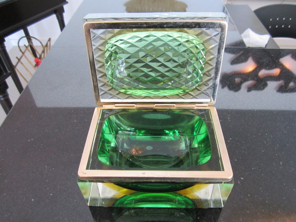 Mid-20th Century Rare Murano Glass Jewelry Box