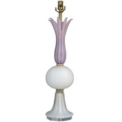 Single Vintage Murano Glass Lamp Single Vintage Murano Glass Lamp