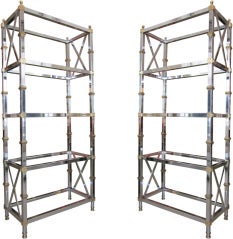 Pair of Vintage Etegeres