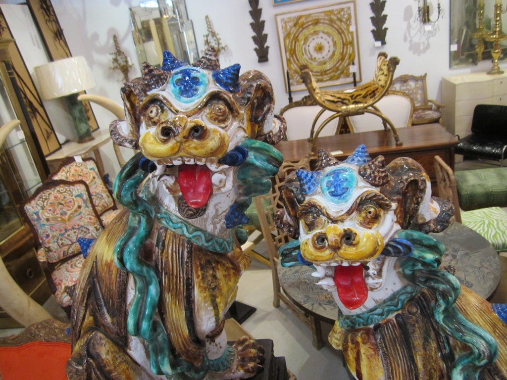 Unknown Pair of Gigantic Foo Dogs