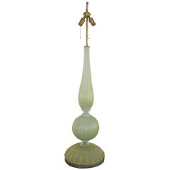 Monumental Aqua Murano Glass Lamp