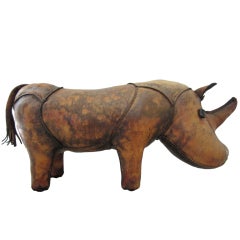 Vintage Leather Rhino-- Made in England