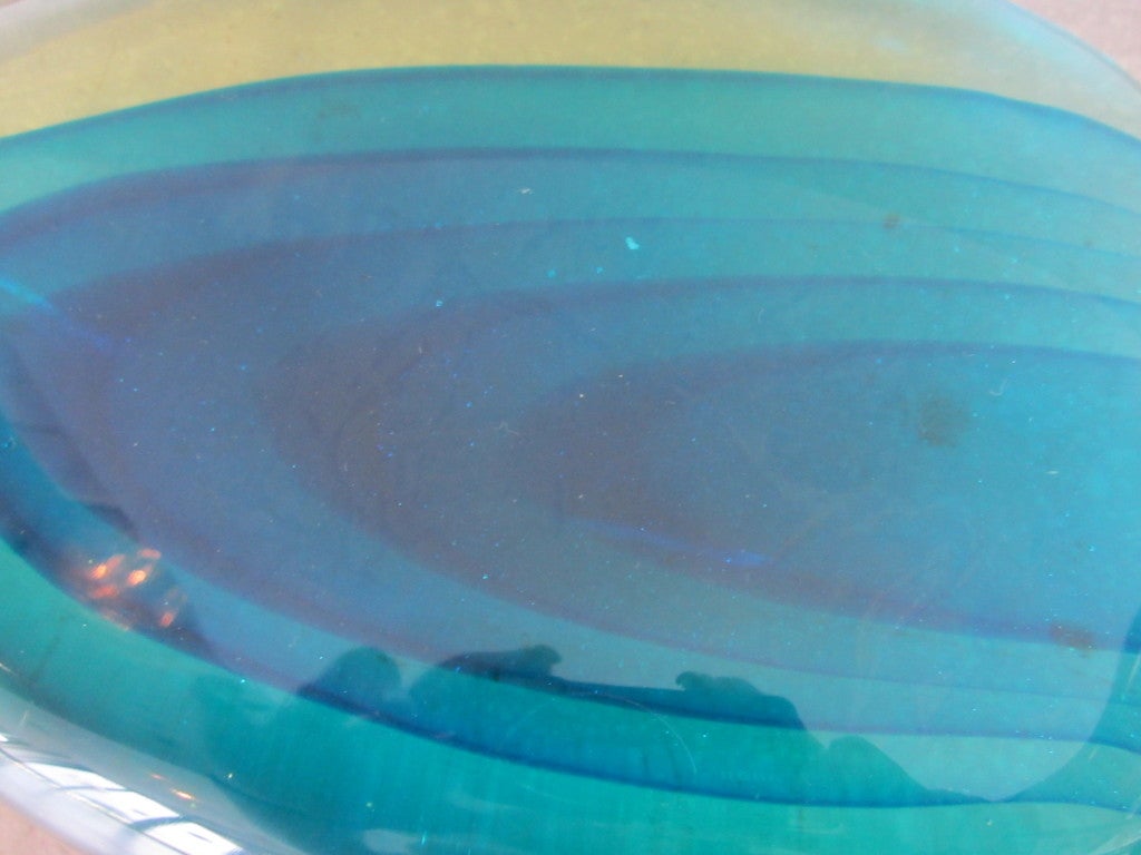 Large Blue Murano Glass Fish 1