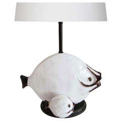 Raymor Fish and Baby Lamp
