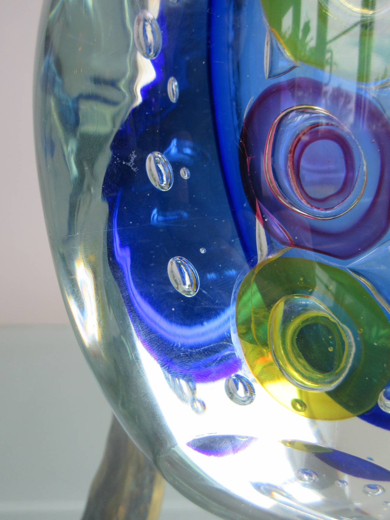 Art Glass Colorful Murano Vase by Schiavon