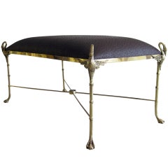 Brass bench with Swan motif