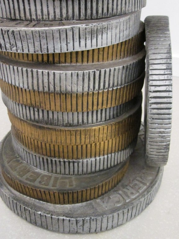20th Century Stack of Coins Table