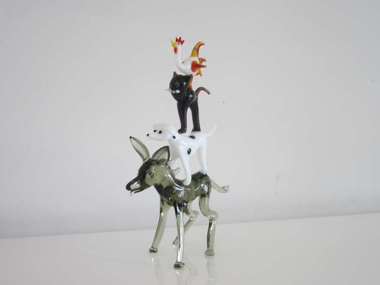 Whimsical Glass Animal Sculpture