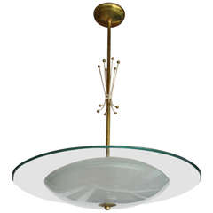Mid Century Modern Atomic Chandelier in the Style of Fontana Arte 11