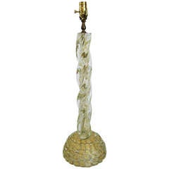 Single Vintage Murano Glass Lamp by Barovier 9