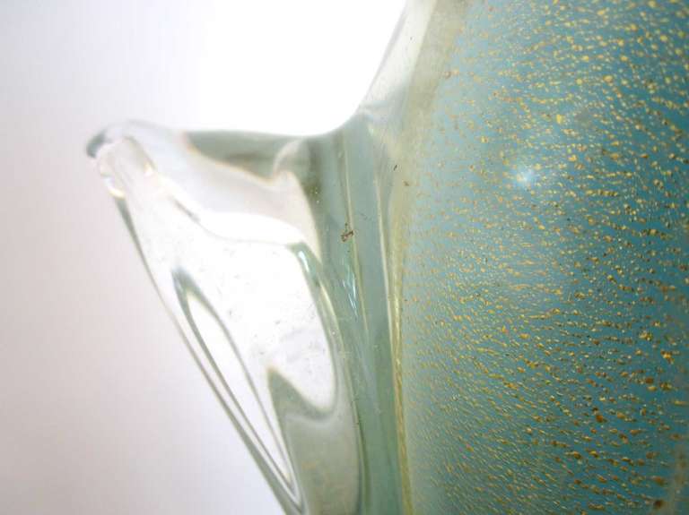 Blown Glass Single  Vintage Murano Glass Lamp by Seguso For Sale