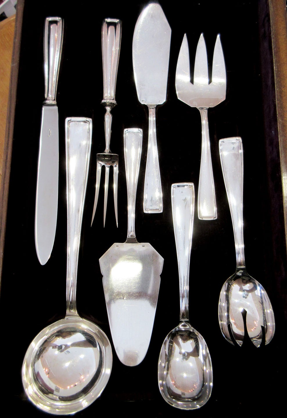 Massive 151 Piece Francois Frionnet Silverware Set In Excellent Condition In West Palm Beach, FL