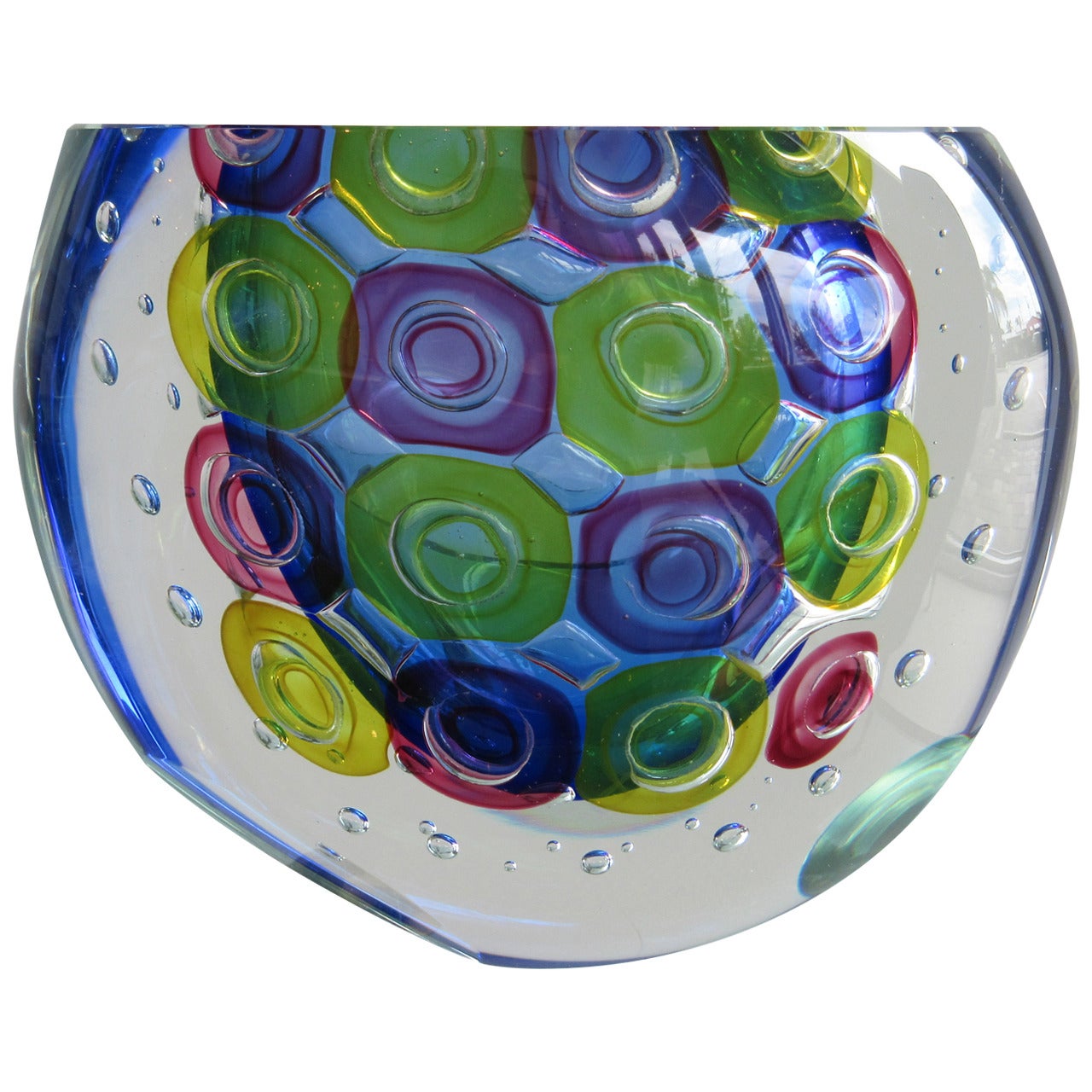 Colorful Murano Vase by Schiavon