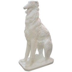 Vintage Plaster Borzoi Sculpture Vintage Plaster Borzoi Sculpture