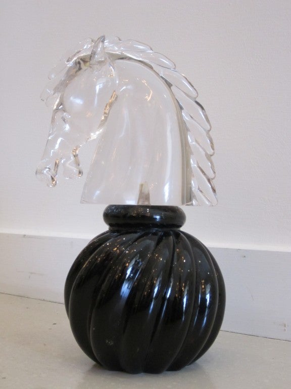 Murano Glass Horse Head Bottle -- Luxardo 7